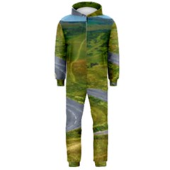 Cliff Coast Road Landscape Travel Hooded Jumpsuit (men)  by Sapixe