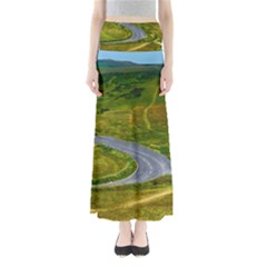 Cliff Coast Road Landscape Travel Full Length Maxi Skirt by Sapixe