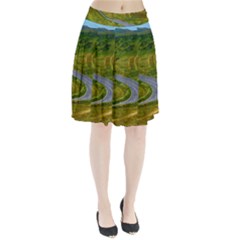 Cliff Coast Road Landscape Travel Pleated Skirt by Sapixe