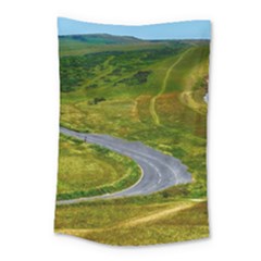 Cliff Coast Road Landscape Travel Small Tapestry by Sapixe