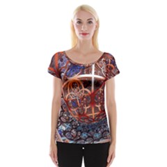 Complexity Chaos Structure Cap Sleeve Tops by Sapixe