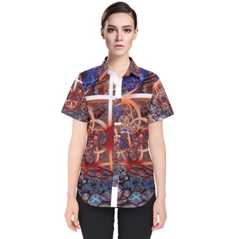 Complexity Chaos Structure Women s Short Sleeve Shirt by Sapixe