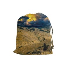 Hills Countryside Landscape Nature Drawstring Pouches (large)  by Sapixe