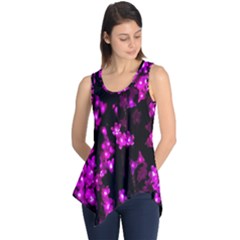 Abstract Background Purple Bright Sleeveless Tunic by Sapixe