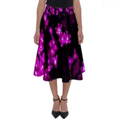 Abstract Background Purple Bright Perfect Length Midi Skirt by Sapixe