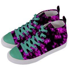 Abstract Background Purple Bright Women s Mid-top Canvas Sneakers by Sapixe