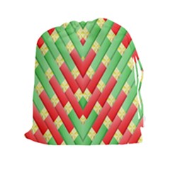 Christmas Geometric 3d Design Drawstring Pouches (xxl) by Sapixe