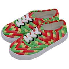 Christmas Geometric 3d Design Kids  Classic Low Top Sneakers by Sapixe