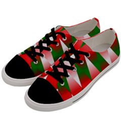 Christmas Geometric Background Men s Low Top Canvas Sneakers by Sapixe