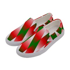 Christmas Geometric Background Women s Canvas Slip Ons by Sapixe