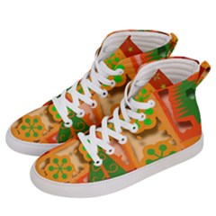 Christmas Design Seamless Pattern Men s Hi-top Skate Sneakers by Sapixe