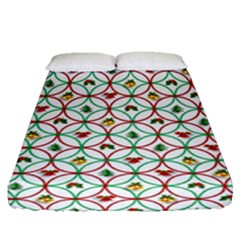 Christmas Decorations Background Fitted Sheet (queen Size)