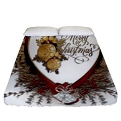 Christmas Décor Decoration Winter Fitted Sheet (queen Size)