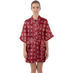 Christmas Paper Wrapping Paper Quarter Sleeve Kimono Robe by Sapixe