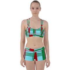 Christmas Plaid Backgrounds Plaid Women s Sports Set by Sapixe