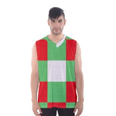 Fabric Christmas Colors Bright Men s Basketball Tank Top