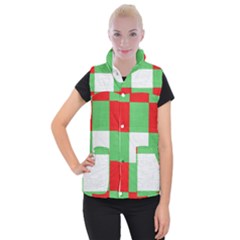 Fabric Christmas Colors Bright Women s Button Up Vest by Sapixe