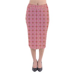 Christmas Paper Wrapping Paper Velvet Midi Pencil Skirt by Sapixe