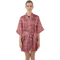 Christmas Paper Wrapping Paper Quarter Sleeve Kimono Robe by Sapixe