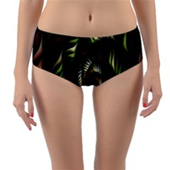 Fractal Christmas Colors Christmas Reversible Mid-waist Bikini Bottoms by Sapixe