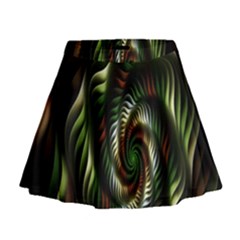 Fractal Christmas Colors Christmas Mini Flare Skirt by Sapixe