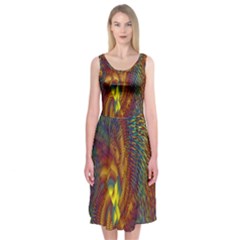 Fire New Year S Eve Spark Sparkler Midi Sleeveless Dress by Sapixe