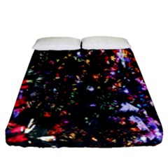 Abstract Background Celebration Fitted Sheet (queen Size)