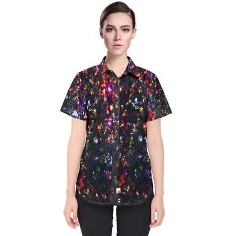 Abstract Background Celebration Women s Short Sleeve Shirt by Sapixe