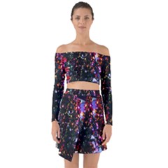 Abstract Background Celebration Off Shoulder Top With Skirt Set by Sapixe