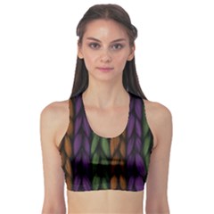 Background Weave Plait Purple Sports Bra by Sapixe