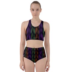 Background Weave Plait Purple Racer Back Bikini Set by Sapixe