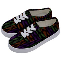 Background Weave Plait Purple Kids  Classic Low Top Sneakers by Sapixe