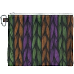 Background Weave Plait Purple Canvas Cosmetic Bag (xxxl) by Sapixe