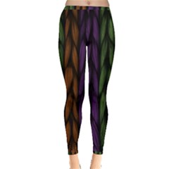 Background Weave Plait Purple Inside Out Leggings