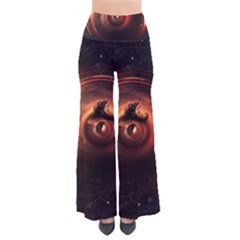 Steampunk Airship Sailing The Stars Of Deep Space So Vintage Palazzo Pants by jayaprime