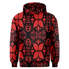 Christmas Red And Black Background Men s Overhead Hoodie