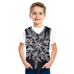 Ice Crystal Ice Form Frost Fabric Kids  Sportswear by Sapixe