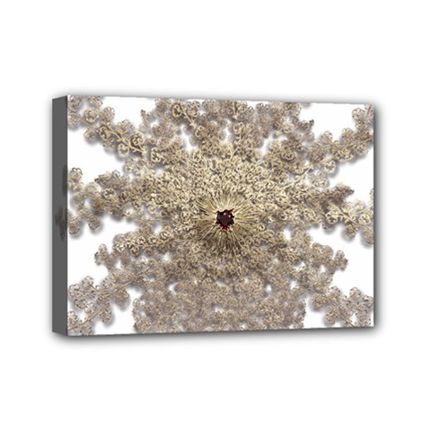 Gold Golden Gems Gemstones Ruby Mini Canvas 7  X 5  by Sapixe