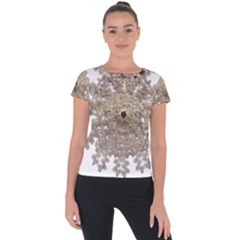 Gold Golden Gems Gemstones Ruby Short Sleeve Sports Top  by Sapixe