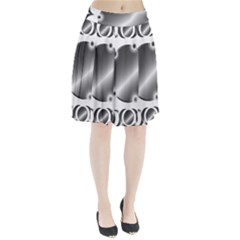 Metal Circle Background Ring Pleated Skirt by Sapixe