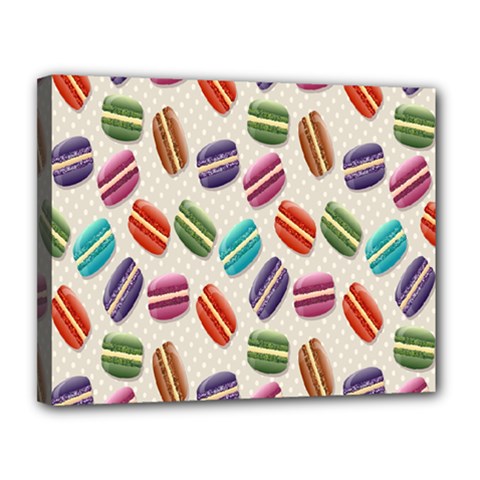 Macaron Macaroon Stylized Macaron Canvas 14  X 11  by Sapixe