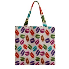 Macaron Macaroon Stylized Macaron Zipper Grocery Tote Bag by Sapixe