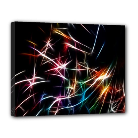 Lights Star Sky Graphic Night Canvas 14  X 11  by Sapixe