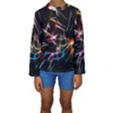 Lights Star Sky Graphic Night Kids  Long Sleeve Swimwear View1