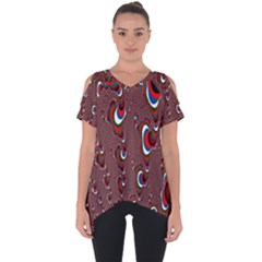 Mandelbrot Fractal Mathematics Art Cut Out Side Drop Tee by Sapixe