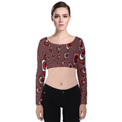 Mandelbrot Fractal Mathematics Art Velvet Crop Top