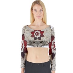 Jewelry Jewel Gems Gemstone Shine Long Sleeve Crop Top by Sapixe