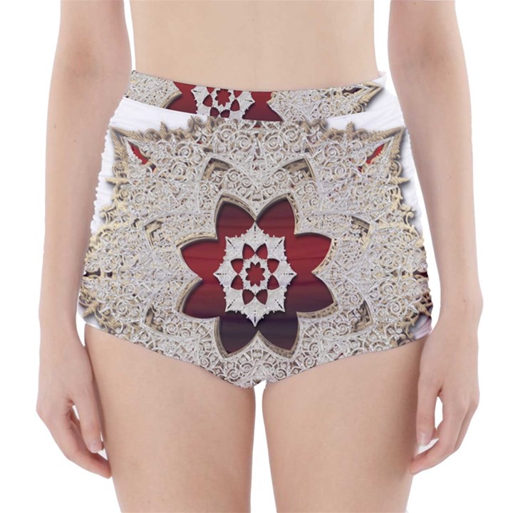 Jewelry Jewel Gems Gemstone Shine High-Waisted Bikini Bottoms