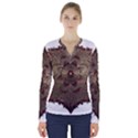 Jewelry Jewel Gem Gemstone Shine V-Neck Long Sleeve Top View1