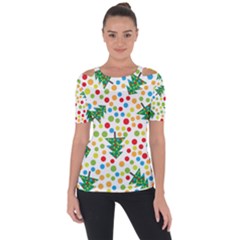 Pattern Circle Multi Color Short Sleeve Top by Sapixe